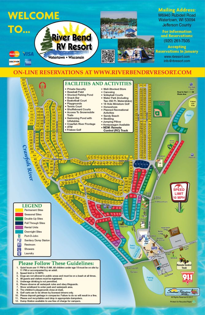 RV Resort Map | Riverbend RV Resort